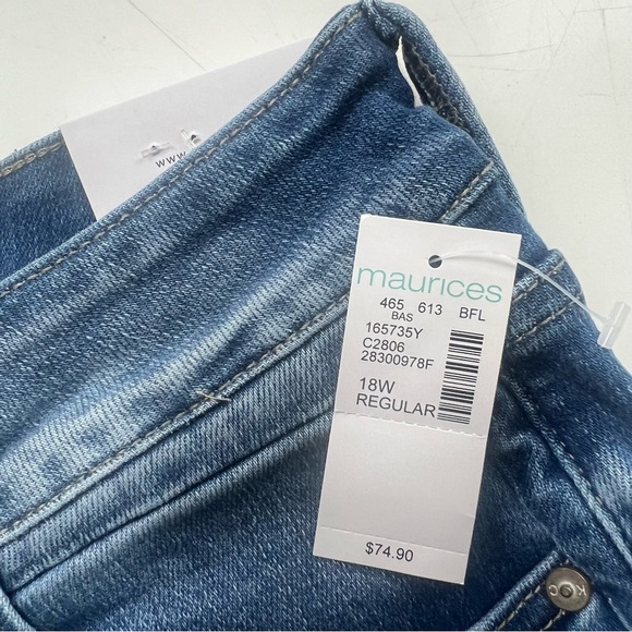 maurices women’s denim jeans NWT 18 x 32 L63-10 - Picture 7 of 8